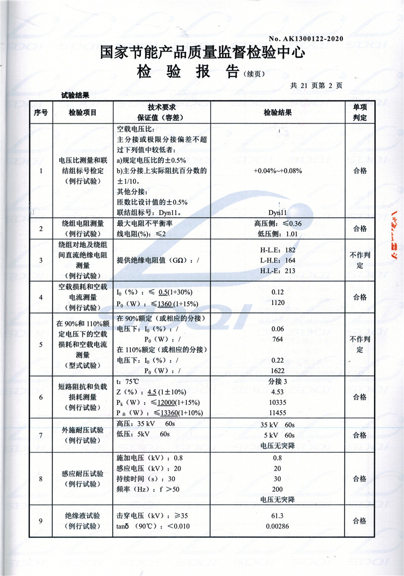 高低压试验报告-S11-1250孝义孝义孝义油浸式变压器-2.jpg